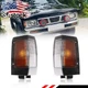 2X Black Parking Corner Side Marker Signal Light For 1990-1997 Nissan D21 Pickup