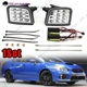 LH&RH LED Front Corner DRL Signal Lights Clear For Subaru WRX STI 2015-2021