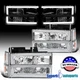 Fit 1994-1998 GMC Yukon Sierra C/K 1500 Headlights+LED Tube Corner Bumper Lamp