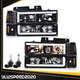 Fit For 1994-1998 GMC C/K C10 Sierra Pair LED Headlights & Corner & Lamps Bumper