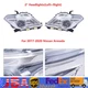 Pair Headlights For 2017-2020 Nissan Armada Halogen Headlights w/LED DRL LH+RH
