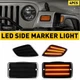 Set For 97-06 Jeep Wrangler TJ Front Bumper Signal & Fender Side Marker Lights