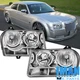 PAIR REPLACEMENT HEADLIGHTS HALOGEN CHROME HEADLAMPS FOR CHRYSLER 300 2005-2010