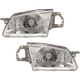  Driver and Passenger Side Headlight For Mazda Protege 1999-2000