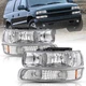 For 1999-2002 Chevy Silverado 2000-2006 Suburban Tahoe Headlights Bumper Lamps