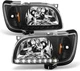 For 2001 2002 2003 2004 Toyota Tacoma Headlights w/LED Lights 2in1 Corner Signal
