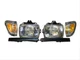 FOR TOYOTA 95-97 96 TACOMA 4WD HEADLIGHT CORNER LIGHT CHROME FILLER 6 PCS NEW