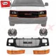 New Front Grille + Headlights + Side Marker Light For 2003-2023 GMC Savana 2500