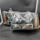 Headlights Pair For Chevy Avalanche/Suburban/Tahoe 07-14 Black Halogen w/ bulbs