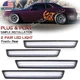 4X Front Rear LED Side Marker Light White For 2015-2023 Dodge Challenger Smoked