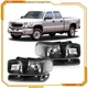 Fits 1999-2006 GMC Sierra Yukon Headlight Assembly Black Housing Left+Right Pair