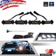Black Front Grille White LED Lights Kit For 16-19 Toyota Tacoma w/TRD Pro Grill