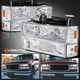 Fits 1994-1998 GMC C/K 1500 2500 Suburban Sierra Yukon Headlights Bumper Lamps