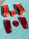 1941 Plymouth NORS GLASS Tail Center Trunk Handle Stop Light Lamp Tail Lens Set