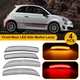 4PCS LED Clear Side Marker Lights Front+Rear For 12-17 Fiat 500 Abarth Model Hot