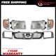 New Front Bumper Grille + Headlights +Corner Lamps For 1998-2000 Nissan Frontier