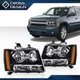 Fit For 2007-2014 Chevy Avalanche/Suburban/Tahoe Headlights HeadLamps LH RH Side
