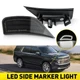 Pair Smoke Lens Side Front Marker Light Signal For 2021-2023 GMC Yukon/Yukon XL