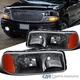 Black Fits 1999-2006 GMC Sierra 2000-2006 Yukon XL 1500 Denali Headlights Lamps