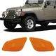 Pair Fender Corner Signal Side Marker Light Lamps For 1997-2006 Jeep Wrangler TJ
