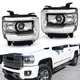 Clear DRL LED Head  Lights Projector For 2014-2018 GMC Sierra 1500 2500 3500 HD