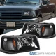 Fits 1993-1997 Ford Ranger 1PC Style Black Headlights+Corner Signal Lamps 93-97