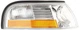 Corner Turn Signal Right Passenger for 03-05 Mercury Grand Marquis (Chrome) CAPA