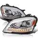Fits 2009-2011 Mercedes Benz W164 Ml320 Led Sequential Strip Projector Headlight