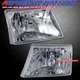 Set of Pair Euro Clear Chrome Housing Headlights for 1998-2000 Ford Ranger