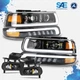 LED Headlights DRL Bumper Fog Lights For Chevy Silverado 1500 2500 3500 1999-02