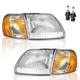 Headlights & Corner Lights Fit For 1997-2003 Ford F150 Expedition W/Bulbs L+R