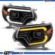 Fit 2012-2015 Toyota Tacoma Truck Black Switchback LED Light Bar Tube Headlight