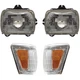 Halogen Headlight Kit For 1992-1995 Toyota Pickup Left and Right 4WD 4pc