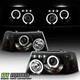 Black Smoke 2001-2011 Ford Ranger LED Halo Projector Headlights w/ Corner Lights