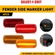For 2010-2018 Dodge RAM 2500HD 3500HD Dually Bed LED Side Marker Lights 4-12X