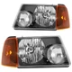 For Ford Ranger 2001-2011 Headlights Assembly Pair Black Housing Replacement For Ford Ranger 2001-2011 Headlights Assembly Pair Black Housing Replacement