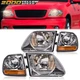 Fit For 97-03 Ford F150/99-02 Expedition Headlights+Corner Lights Assembly Pair 