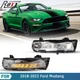 LED For 2018 2019 2020-2023 Ford Mustang Fog Lights w/ DRL Squential Clear Lamps