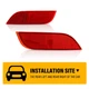 Left Driver + RH Passenger Rear Bumper Reflector For 2012-2016 Subaru Impreza US