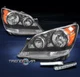 For 2008 2009 2010 Honda Odyssey Van Black Replacement Headlights w/LED DRL Kit