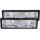 ANZO 511033 Lights Chrome w/ Black Frame Clear Lens For Suburban / Tahoe / Yukon
