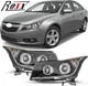 For 2011-2016 Chevy Cruze Headlights LED DRL Signal Projector Glow Bar Lamp Pair For 2011-2016 Chevy Cruze Headlights LED DRL Signal Projector Glow Bar Lamp Pair