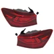 Tail Light Set Fits 2019-2021 Kia Forte Left and Right Outer Red Lens LED