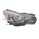 Halogen Headlight for 12-15 Subaru Impreza/13-15 XV Crosstrek Right Passenger