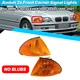 2X Amber Corner Light Turn Signal Lamp Lens For BMW 3 Series E46 Sedan 1999-2001