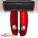 For 04-12 Chevy Colorado GMC Canyon LED Tube Streak Crystal Red C Tail Lights