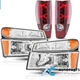 Halogen Headlight Taillight For 2004-2012 Chevy Colorado GMC Canyon Chrome Amber Halogen Headlight Taillight For 2004-2012 Chevy Colorado GMC Canyon Chrome Amber