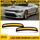 Smoked Lens LED Front Side Marker Lights Amber Lamps For 2015-2020 Dodge Charger