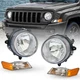 Headlight Head Lamps and Corner Lights Kit For 2007-2017 Jeep Patriot RH and LH