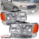 Headlights+Bumper Lamps Fits 1999-2006 GMC Sierra 2000-2006 Yukon XL 1500 2500